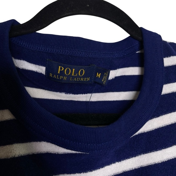 Polo by Ralph Lauren Vintage Long Sleeve Striped Pullover Cotton Top Size Large - Picture 5 of 7